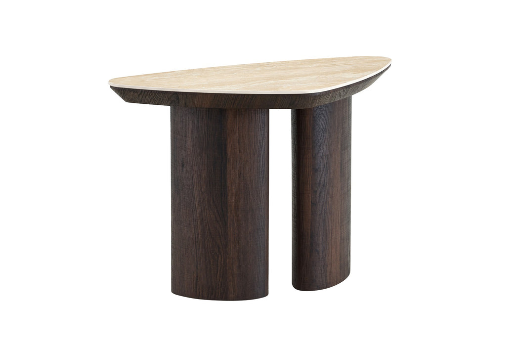 2IN1 set Salontafel CHERON Organisch Keramiek Travertin Look