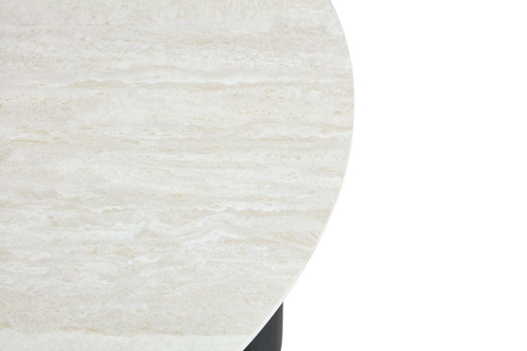 2IN1 set Salontafel CHERON Organisch Keramiek Creme