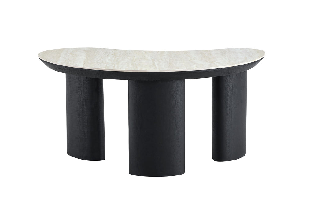 2IN1 set Salontafel CHERON Organisch Keramiek Creme