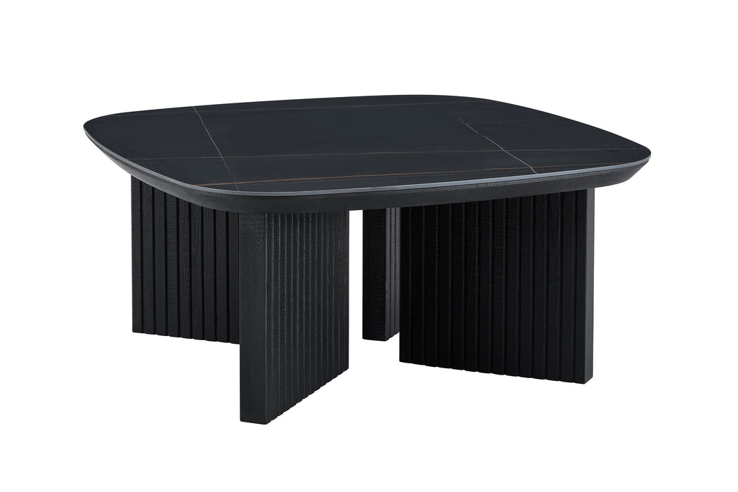 Salontafel SAMOIS Keramiek Zwart 90 x 90 cm