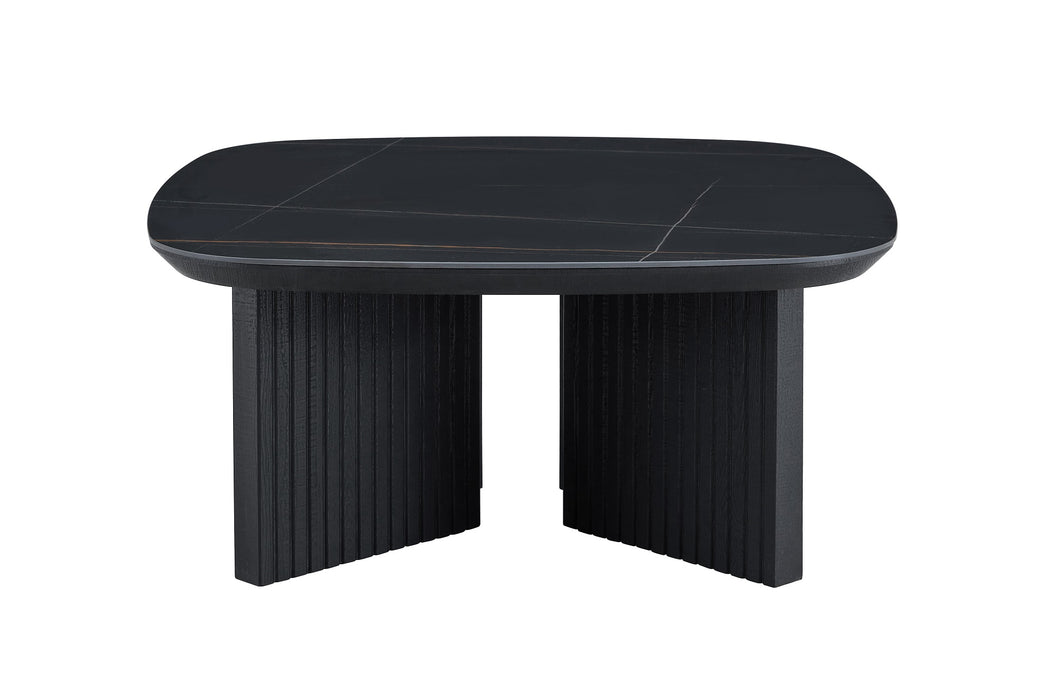 Salontafel SAMOIS Keramiek Zwart 90 x 90 cm