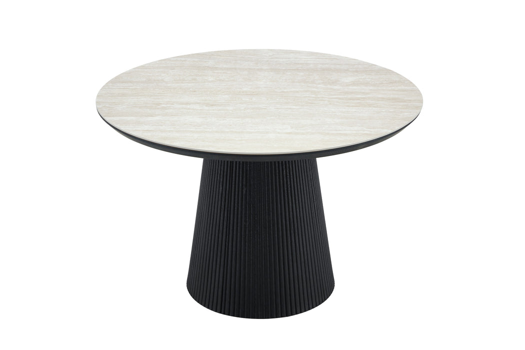 Table à manger GANIER Céramique Stone Ronde 120 cm