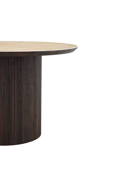 Eettafel CORRENS Rond Keramiek Walnoot 120 cm