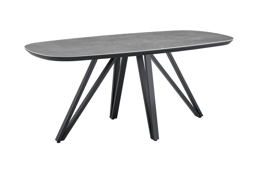 Table à manger TRESSIN Céramique Anthracite 180 cm