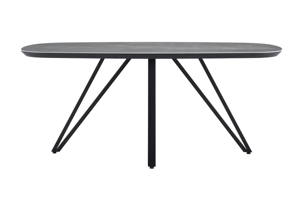 Table à manger TRESSIN Céramique Anthracite 160 cm