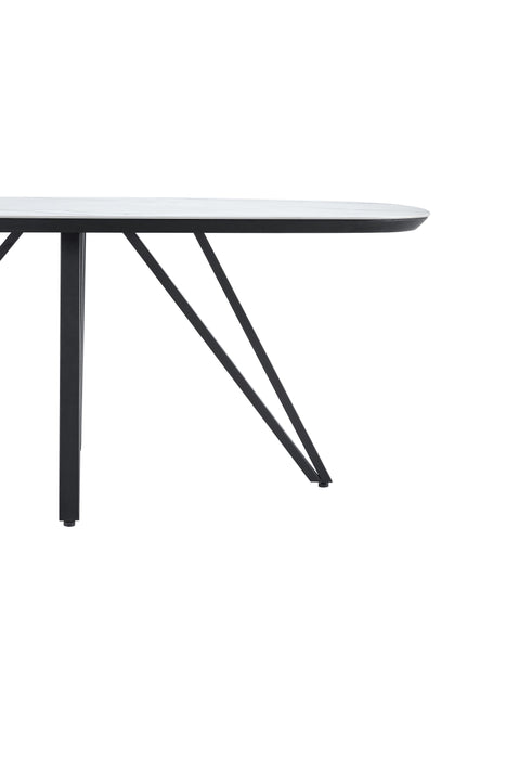 Table à manger TRESSIN Céramique Blanc 160 cm