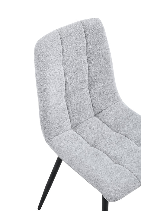 Set van 4 Eetkamerstoel Boizy Boucle Grijs