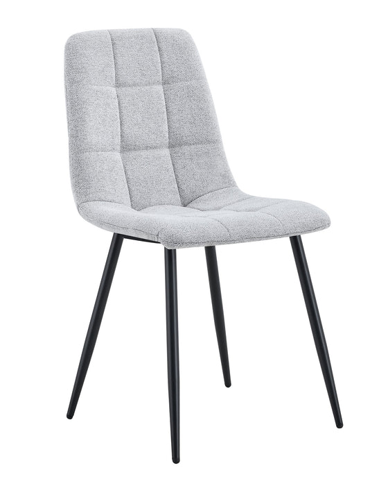 Set van 4 Eetkamerstoel Boizy Boucle Grijs