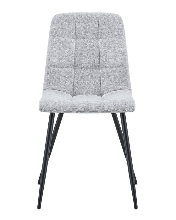 Set van 4 Eetkamerstoel Boizy Boucle Grijs
