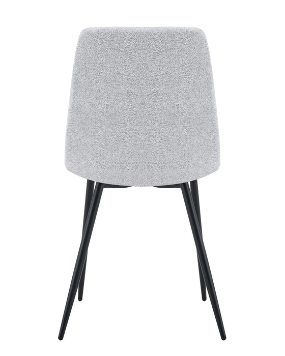 Set van 4 Eetkamerstoel Boizy Boucle Grijs