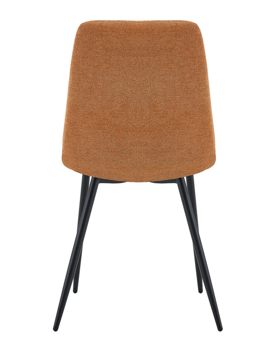 Ensemble de 4 Chaise de salle à manger BOIZY bouclé Cognac