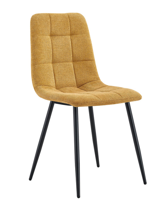 Ensemble de 4 Chaise de salle à manger BOIZY bouclé Ocre Jaune