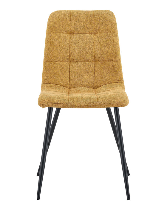 Ensemble de 4 Chaise de salle à manger BOIZY bouclé Ocre Jaune