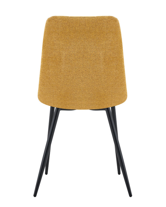 Ensemble de 4 Chaise de salle à manger BOIZY bouclé Ocre Jaune