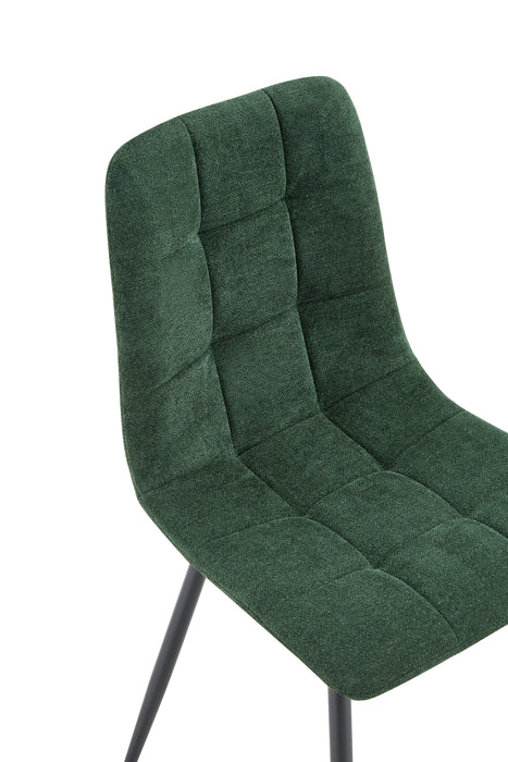 Set mit 4 Esszimmerstuhl BOIZY Bouclé Grün