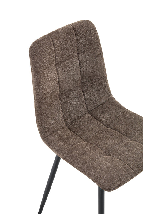 Set mit 4 Esszimmerstuhl BOIZY Bouclé Braun