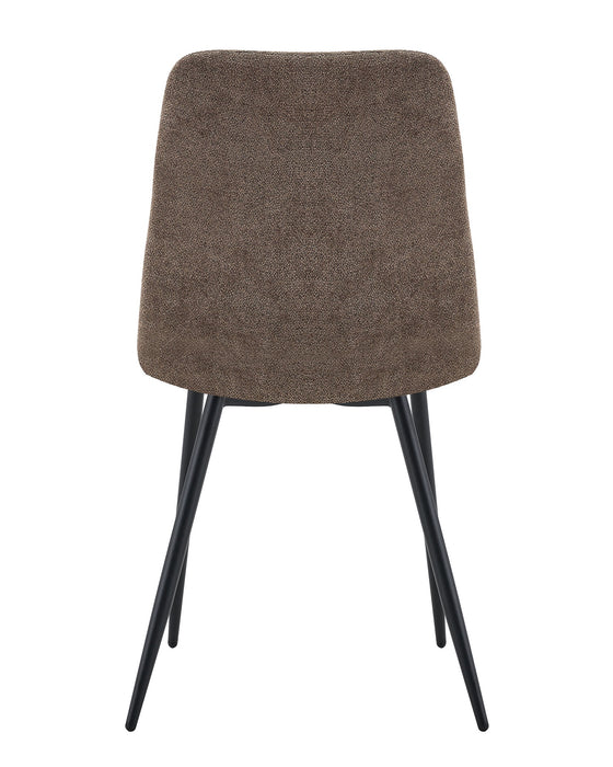Set mit 4 Esszimmerstuhl BOIZY Bouclé Braun