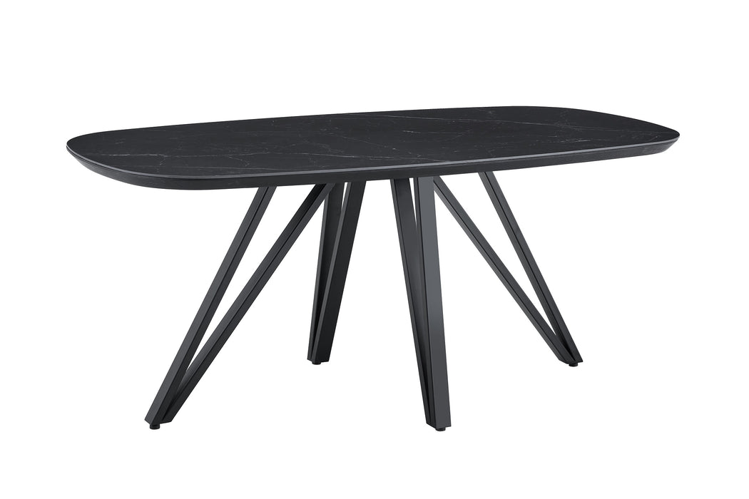 Eettafel TRESSIN Keramiek Zwart 160 cm