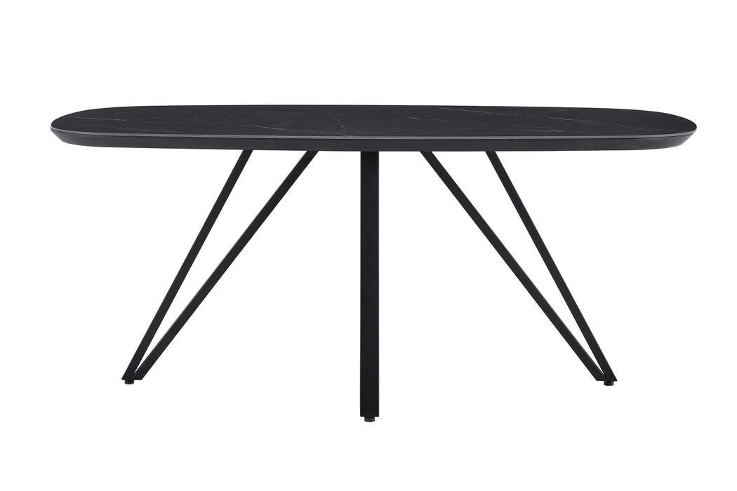 Eettafel TRESSIN Keramiek Zwart 160 cm
