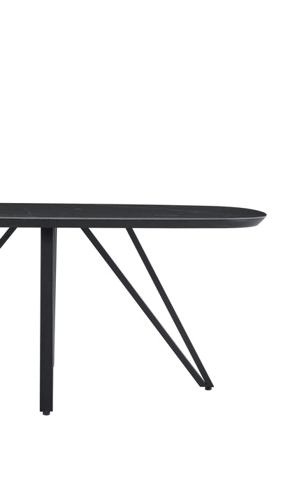 Table à manger TRESSIN Céramique Noir 180 cm