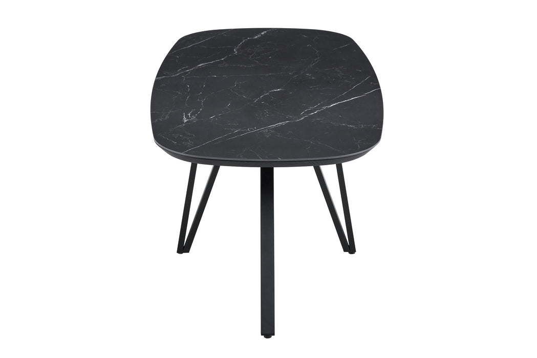 Table à manger TRESSIN Céramique Noir 180 cm