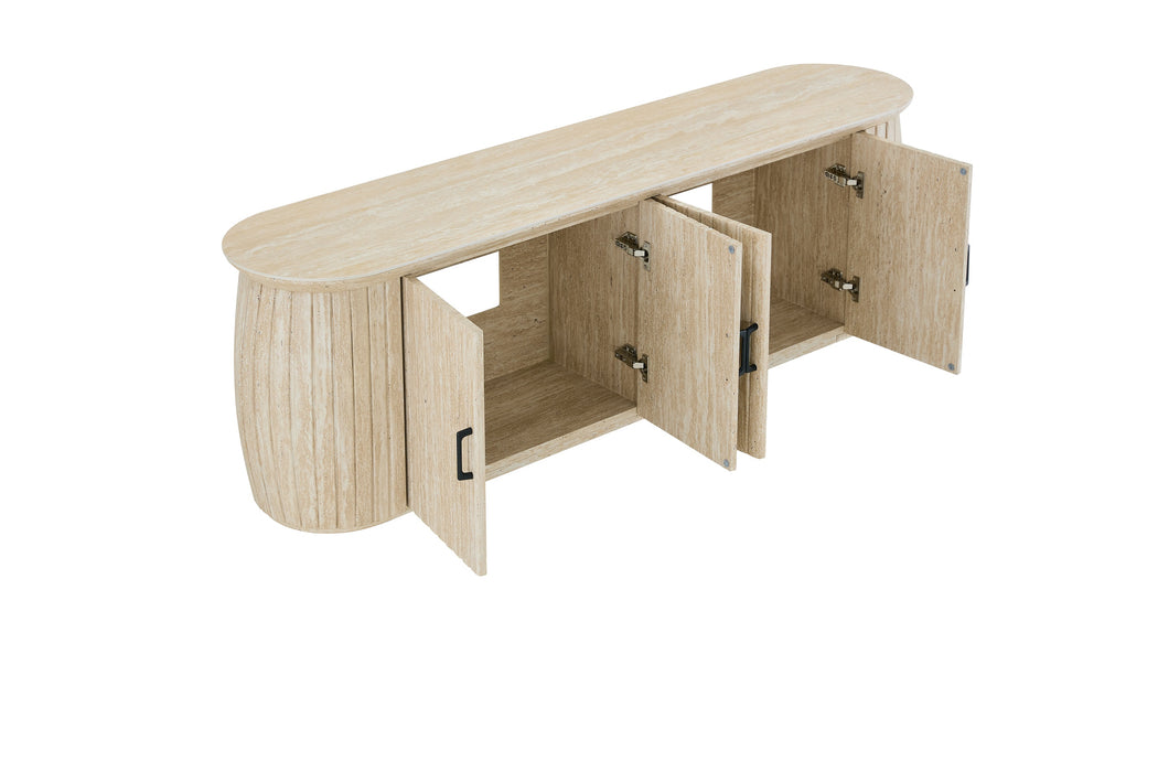 TV-meubel LADOUR Travertin Keramiek 180 cm