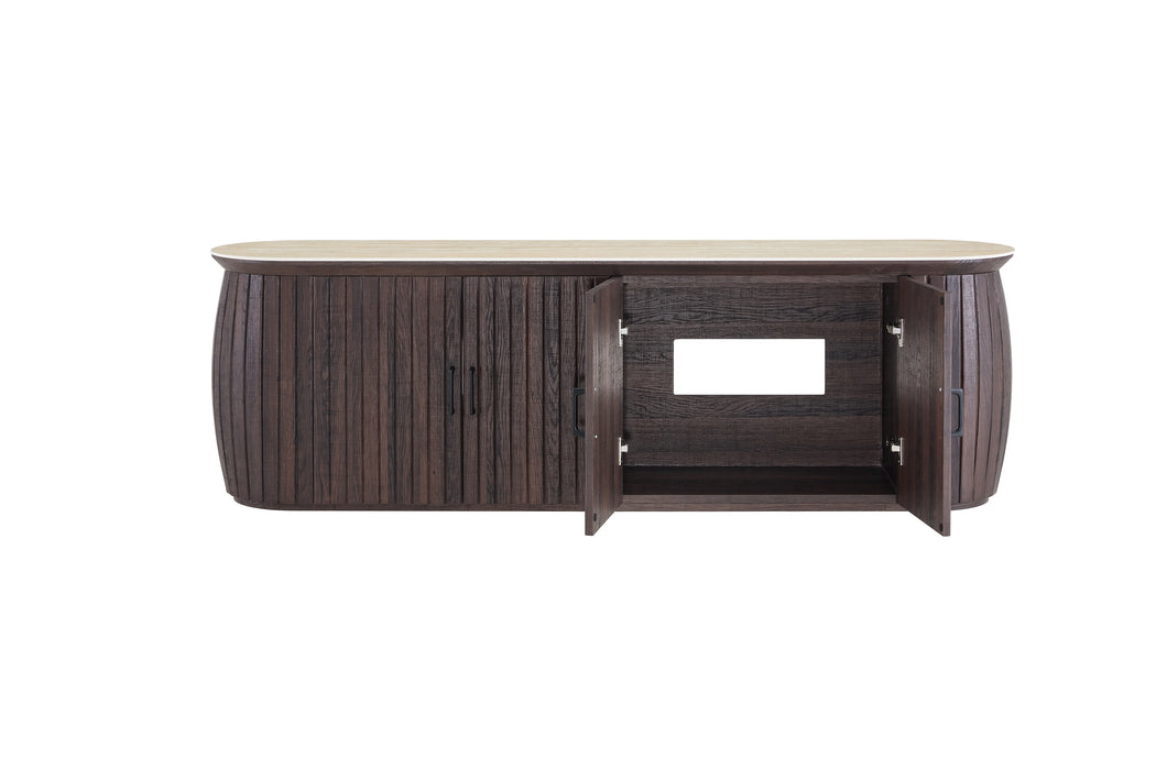 TV-meubel LADOUR Walnoot Keramiek 180 cm