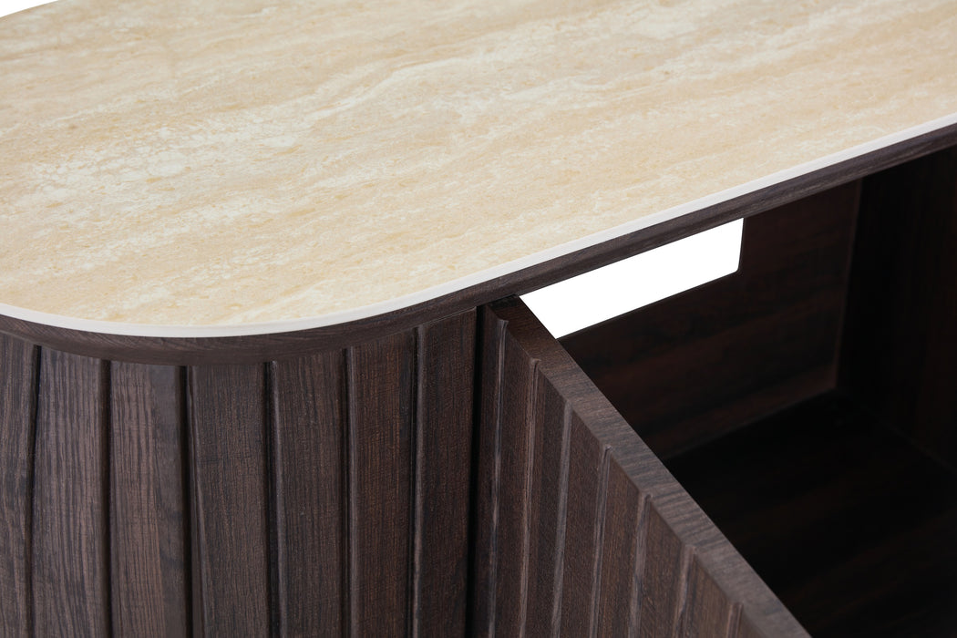 TV-meubel LADOUR Walnoot Keramiek 180 cm