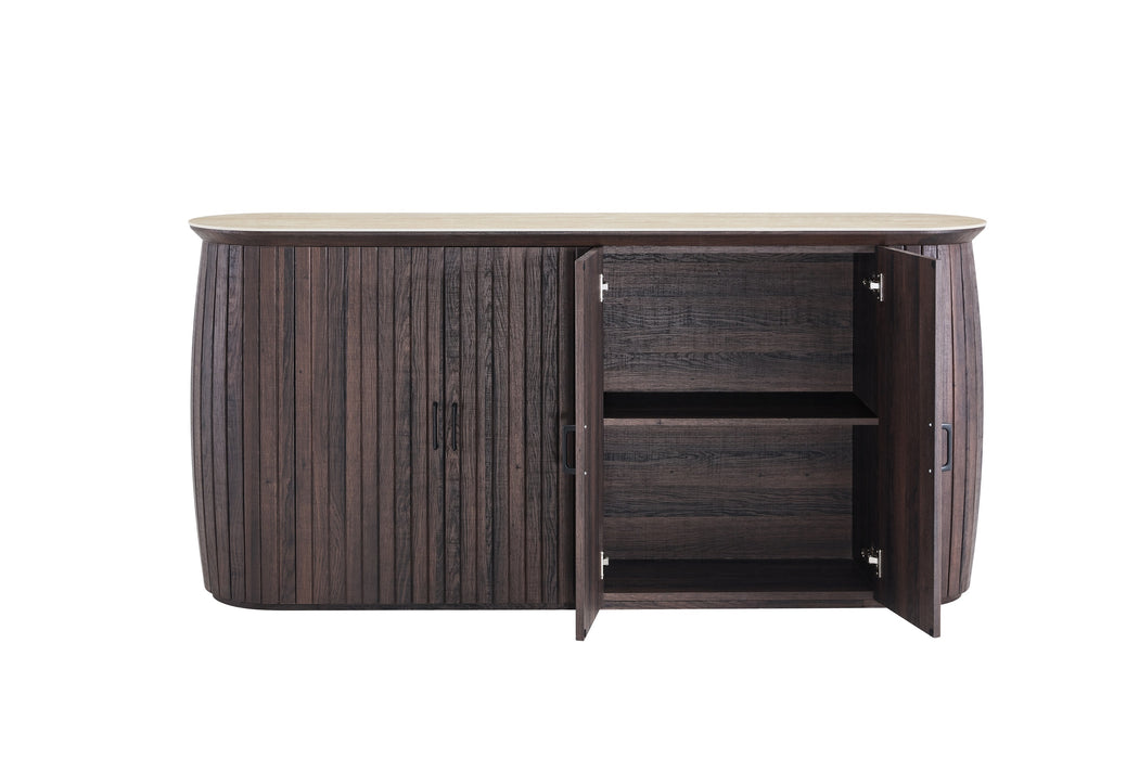 Dressoir LADOUR Walnoot Keramiek 180 cm