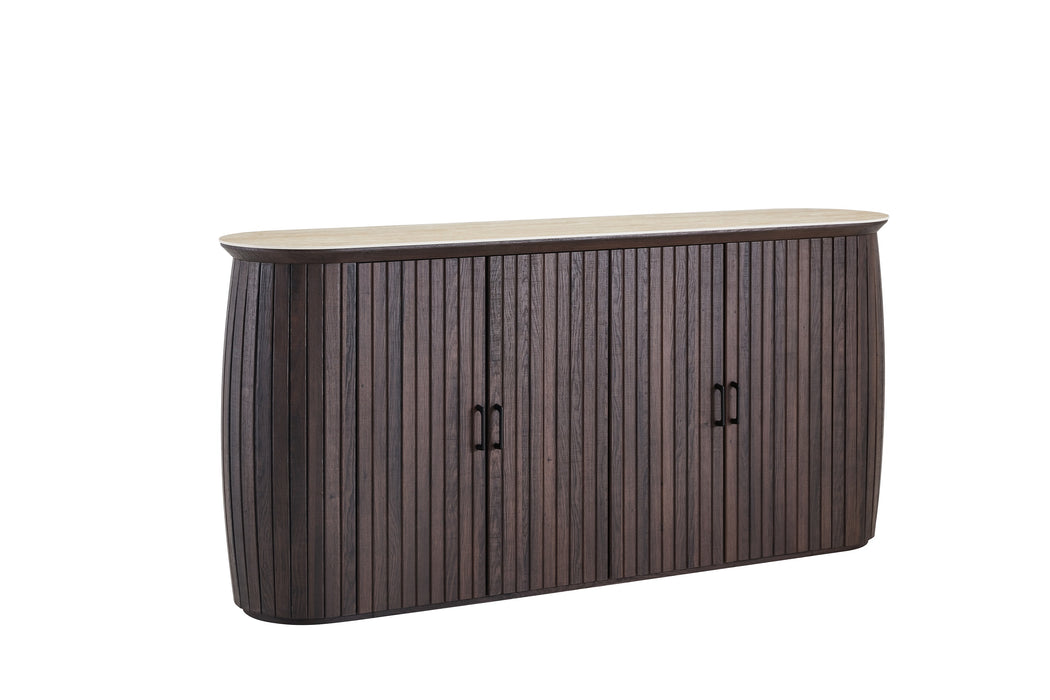 Dressoir LADOUR Walnoot Keramiek 180 cm