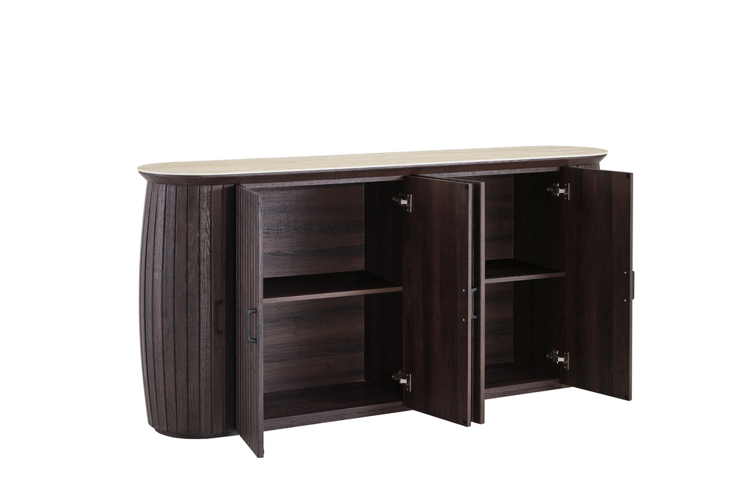 Dressoir LADOUR Walnoot Keramiek 180 cm