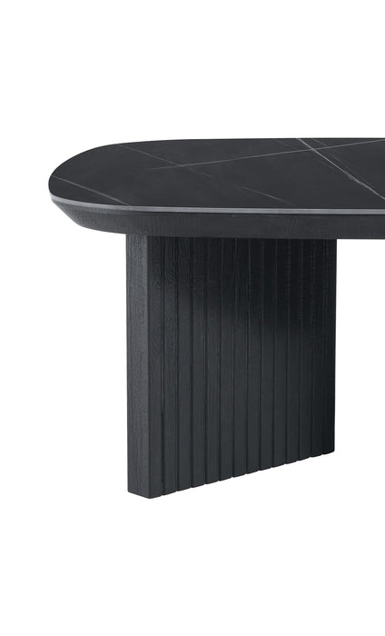 Salontafel SAMOIS Keramiek Zwart 90 x 90 cm