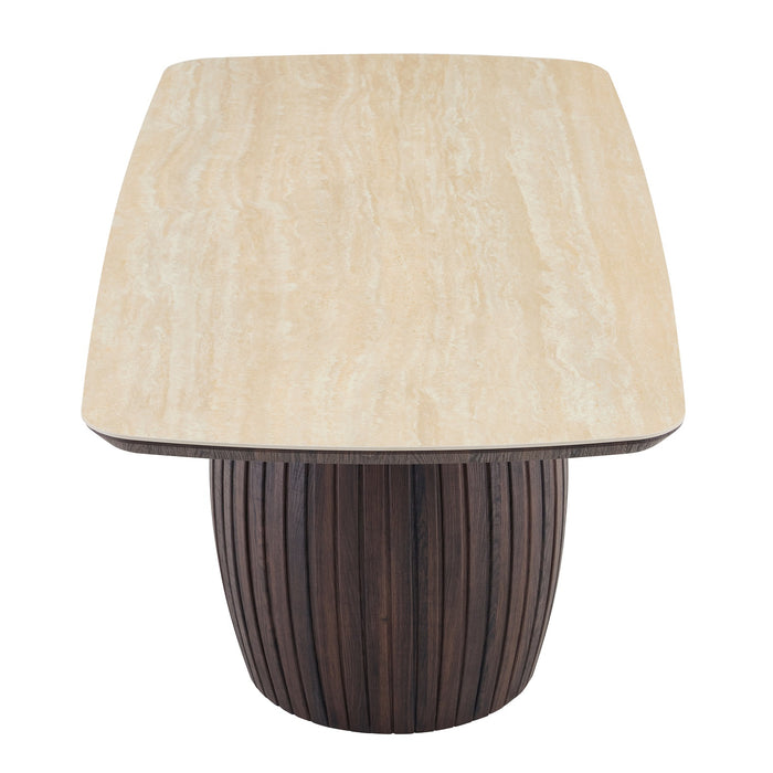 Eettafel LADOUR Keramiek Walnoot 160 cm
