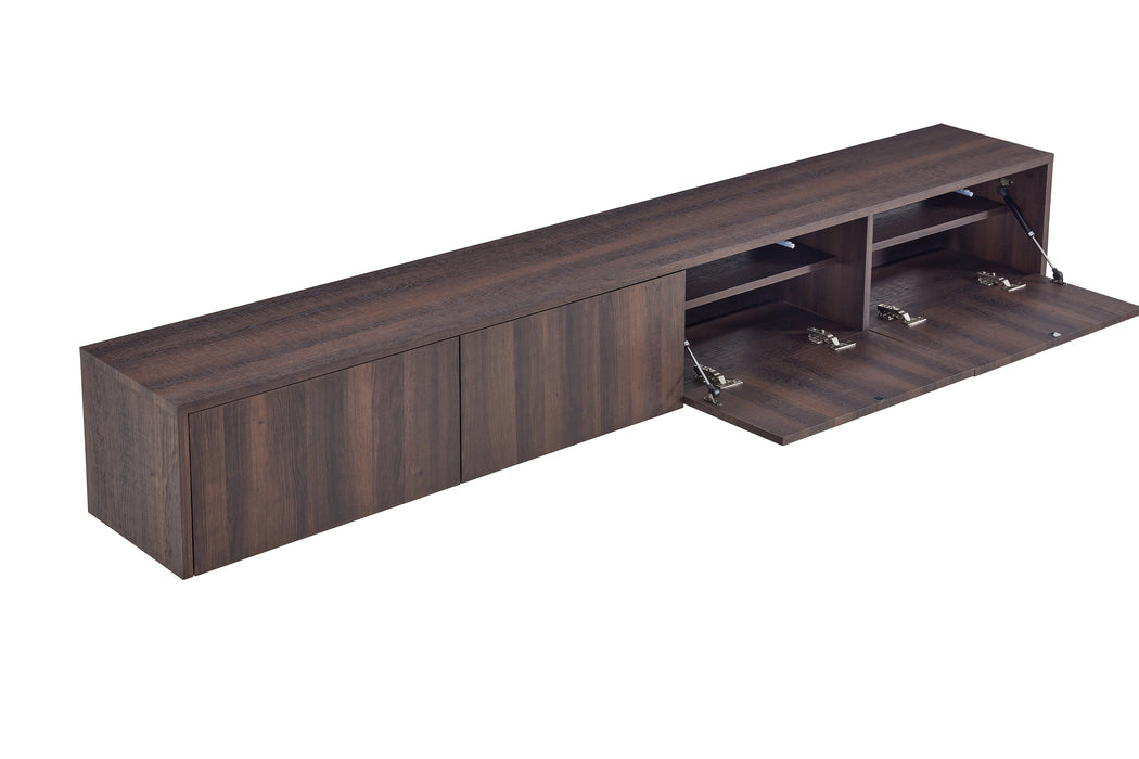 Meuble TV suspendu Japandi VIEUX NOYER 240CM