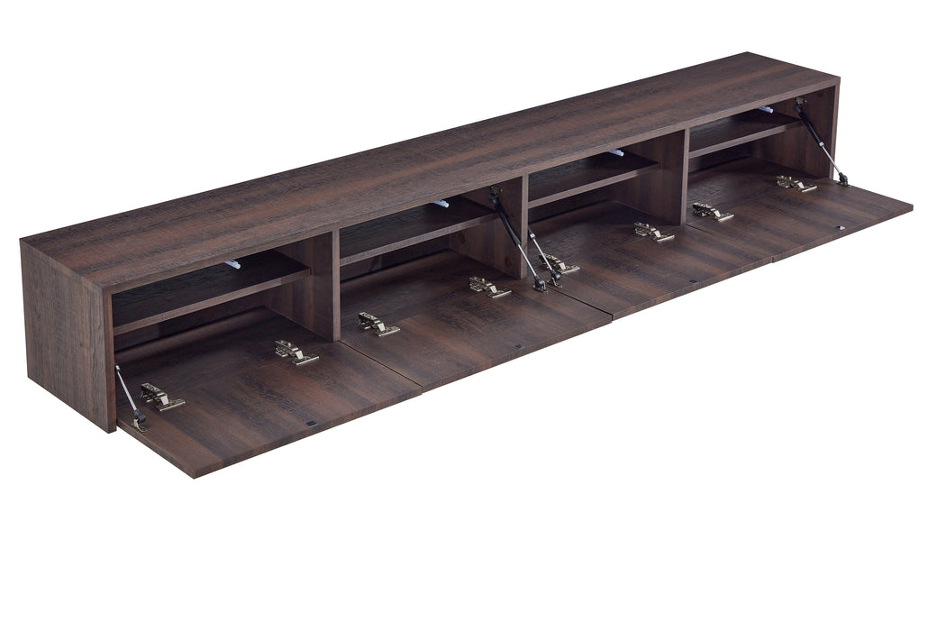 Meuble TV suspendu Japandi VIEUX NOYER 240CM