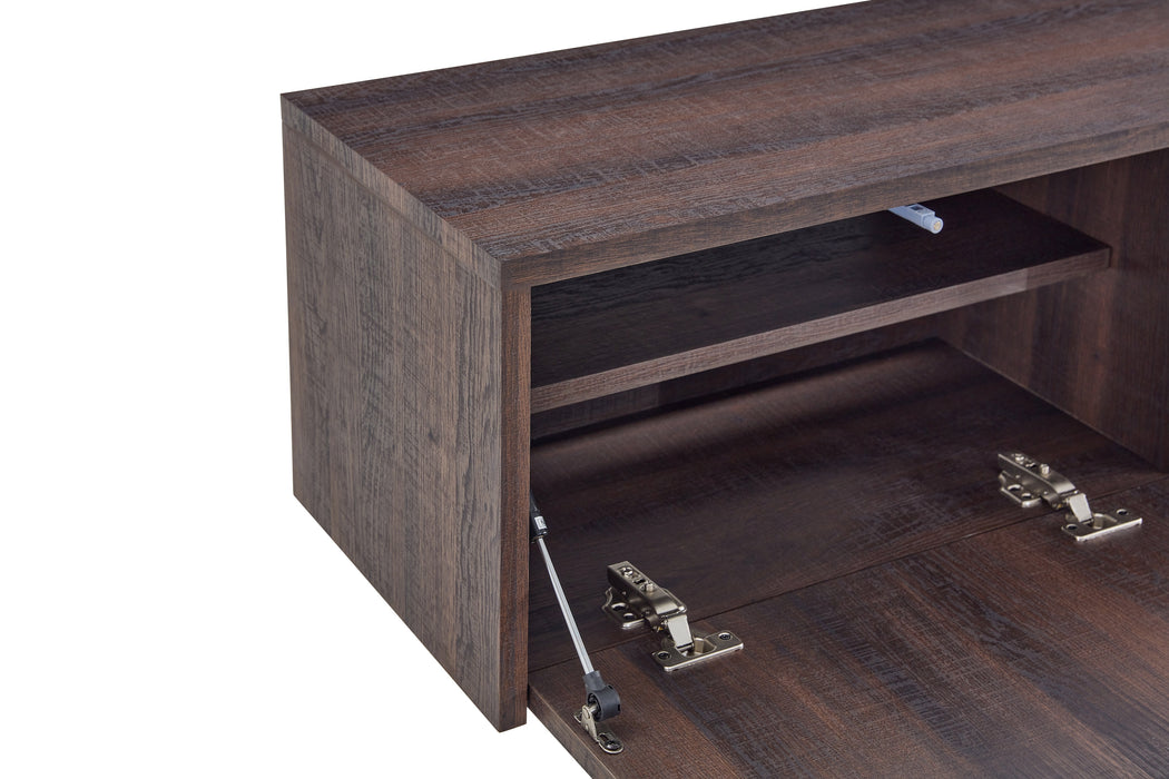 Meuble TV suspendu Japandi VIEUX NOYER 240CM