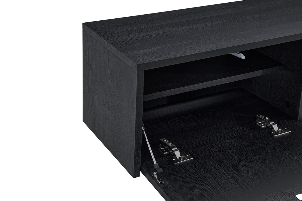 Meuble TV suspendu Japandi VIEUX NOIR 240CM