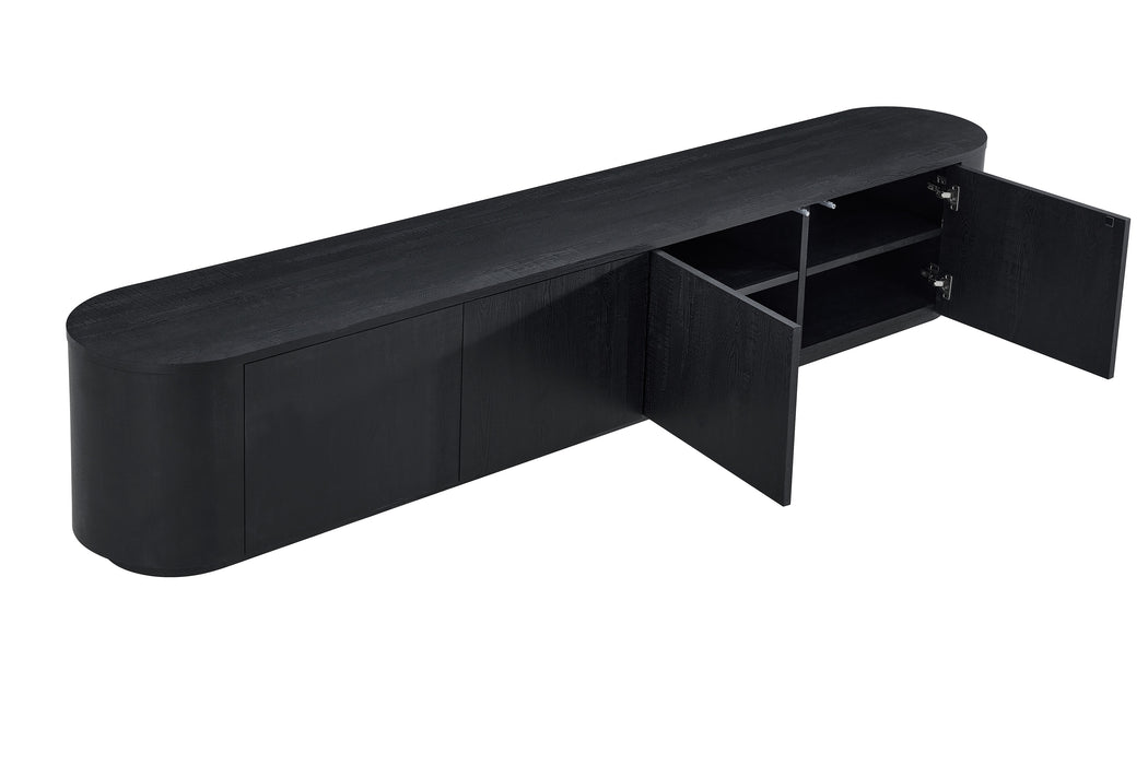 Meuble TV CERNY japandi Noir 240CM