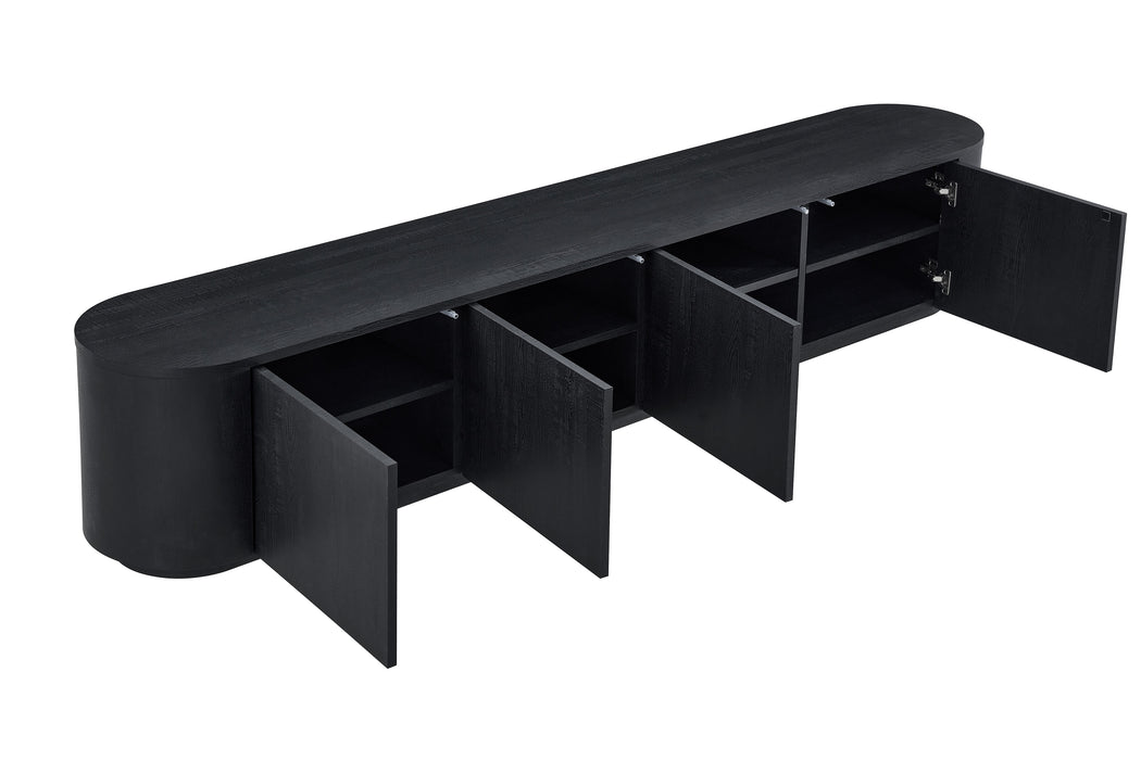 Meuble TV CERNY japandi Noir 240CM