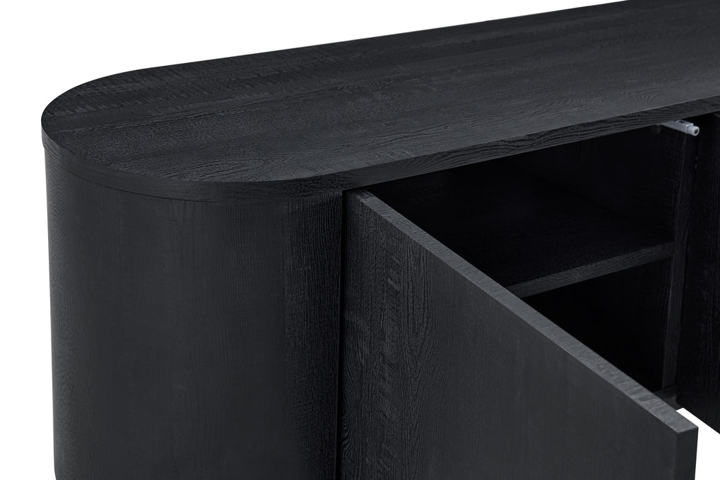 Meuble TV CERNY japandi Noir 240CM