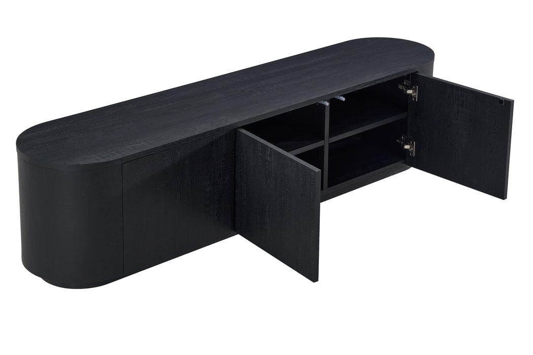 Meuble TV CERNY japandi Noir 180CM