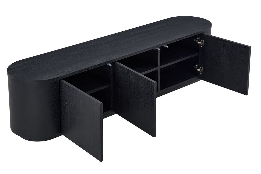 Meuble TV CERNY japandi Noir 180CM