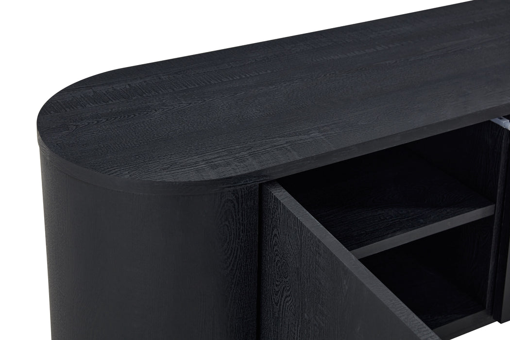 Meuble TV CERNY japandi Noir 180CM