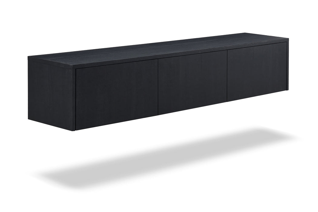 Meuble TV suspendu Japandi VIEUX NOIR 180CM