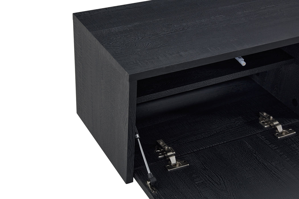 Meuble TV suspendu Japandi VIEUX NOIR 180CM