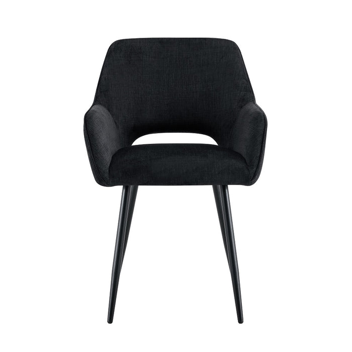 Chaise de Salle à Manger Origny Velours Noir