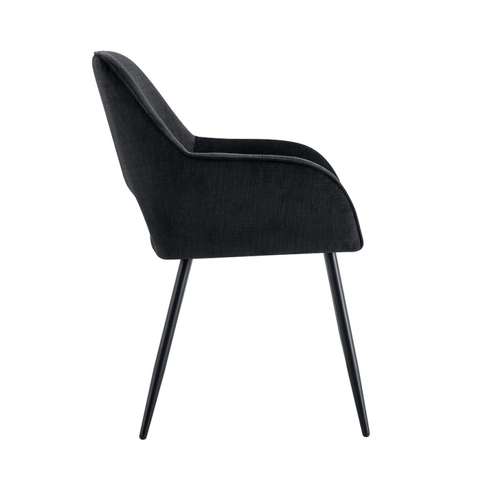 Chaise de Salle à Manger Origny Velours Noir