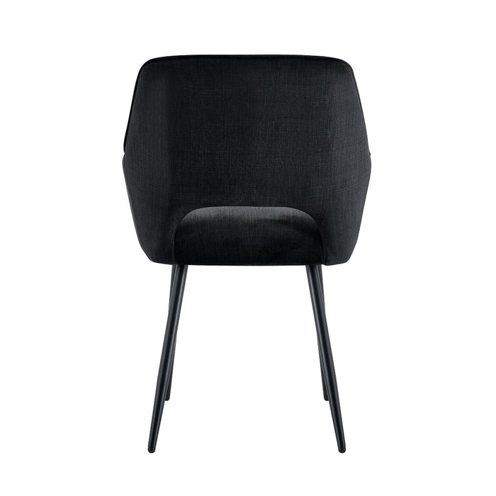 Chaise de Salle à Manger Origny Velours Noir