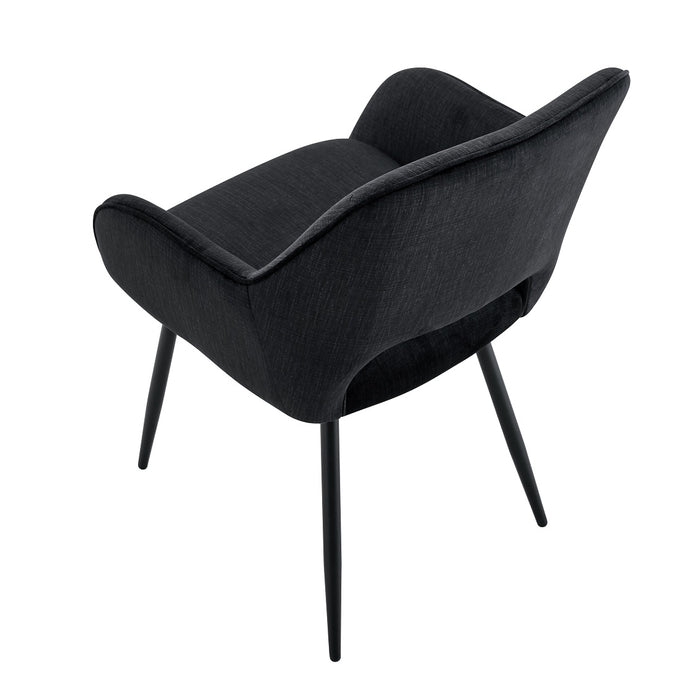 Chaise de Salle à Manger Origny Velours Noir