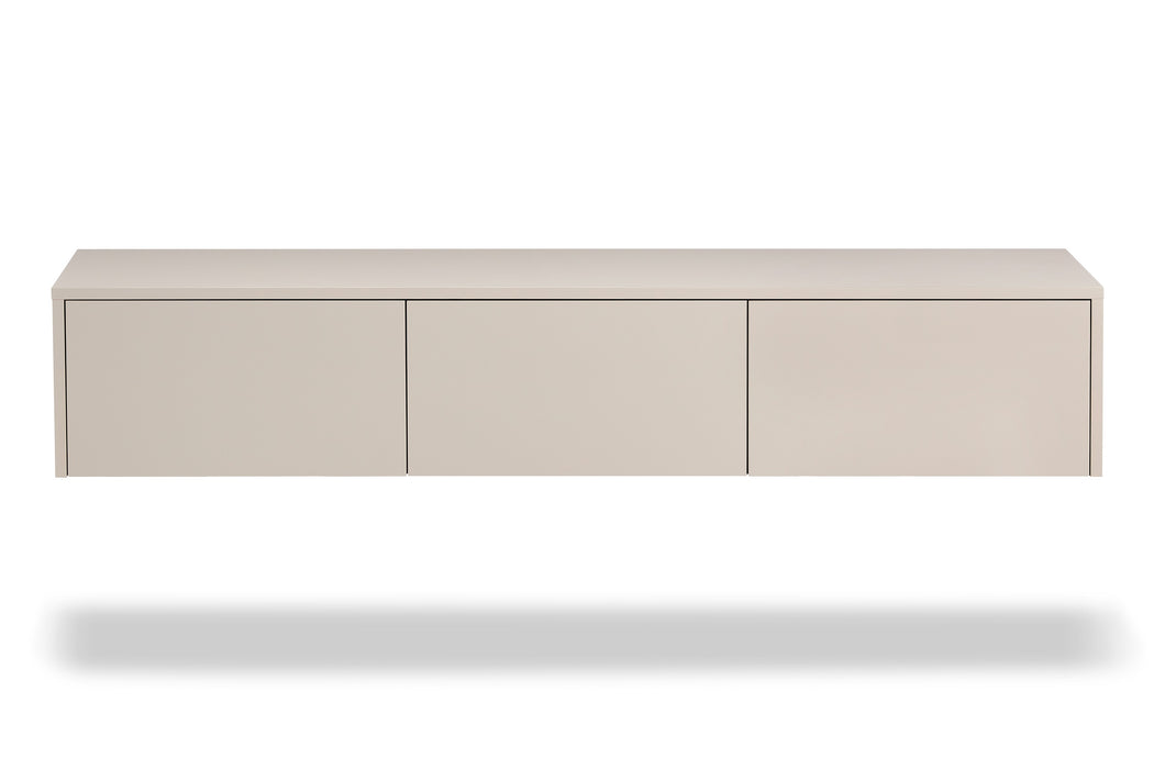 Meuble TV Suspendu Japandi SAUVERN Ivoire 180CM